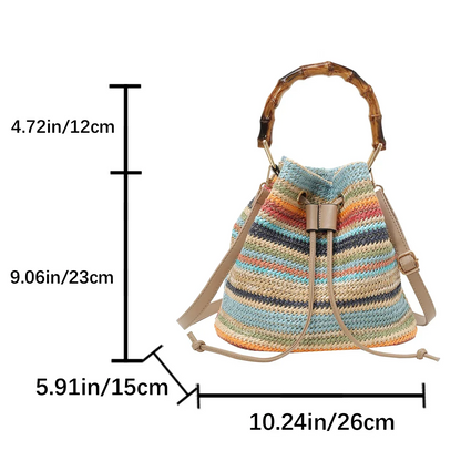 Straw Beach Bucket Bag